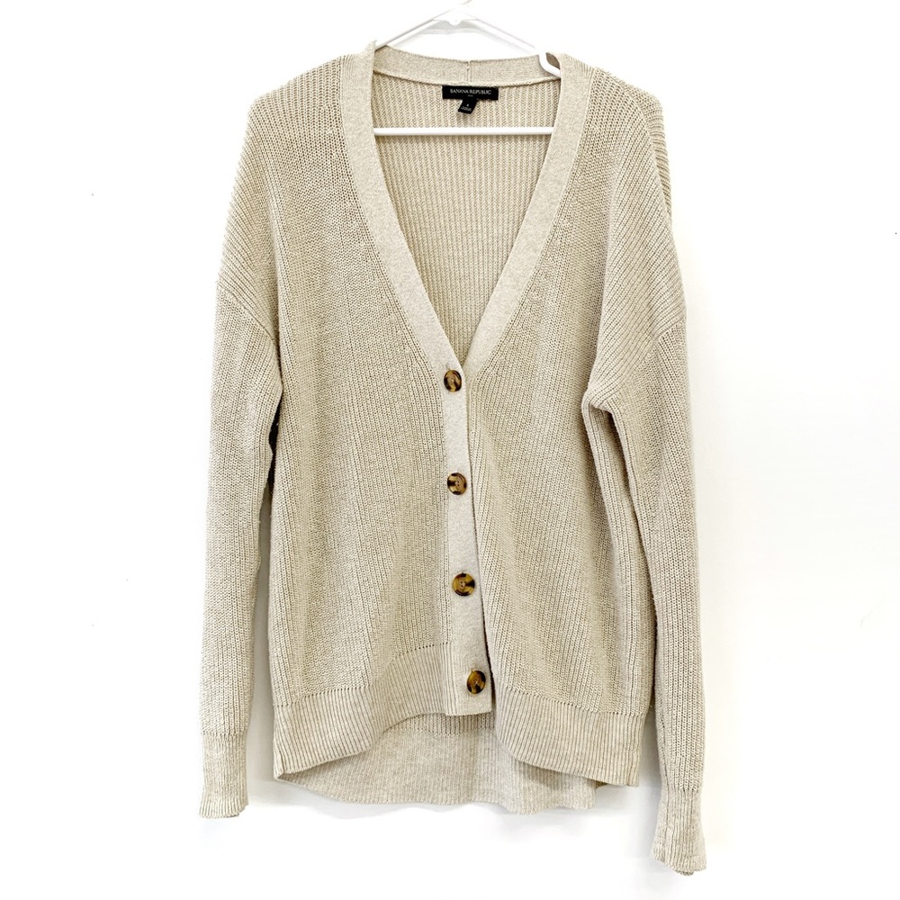 Banana Republic Tan Sweater Cardigan L